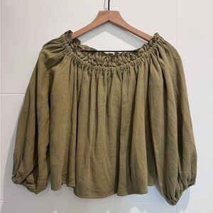 Maurie + Eve-  Green Women's Off-Shoulder Top US 4